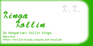 kinga kollin business card